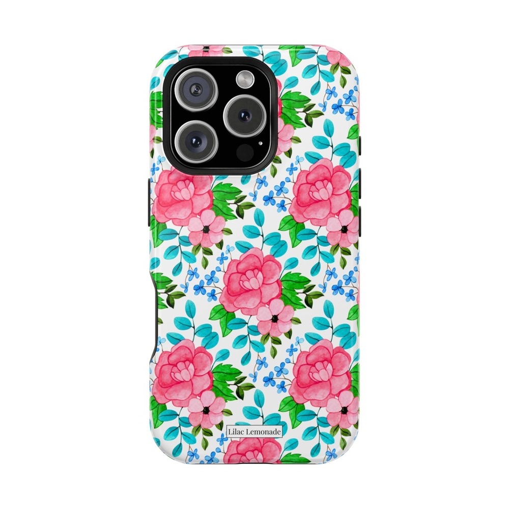 PETAL POP-Pink Floral Protective Phone Case